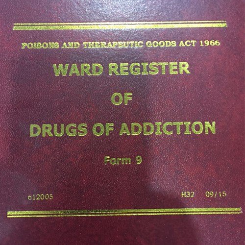book-ward-register-drug-of-addiction-nsw-h32-form-9-nh612005